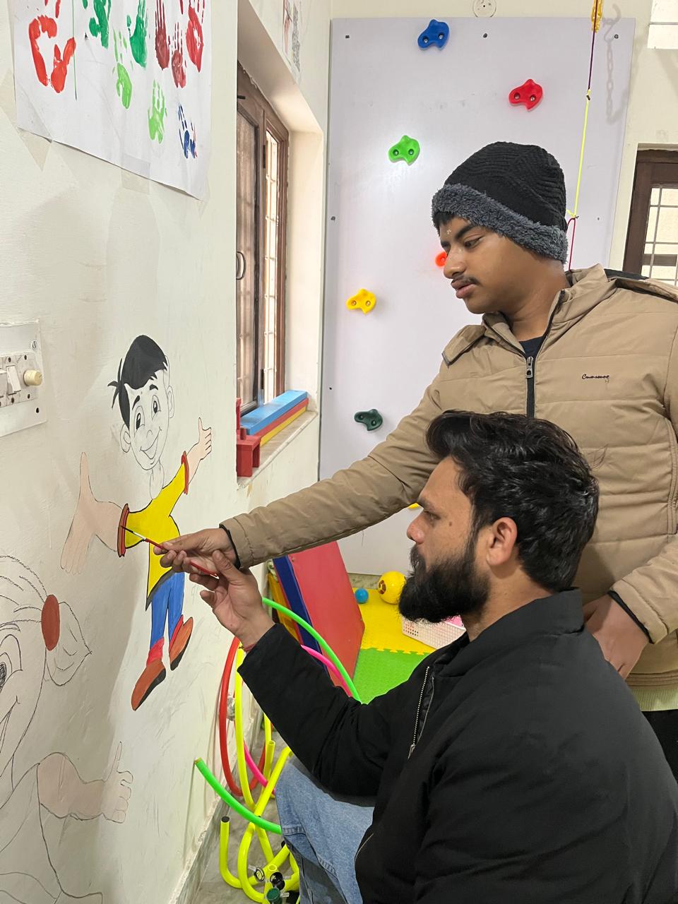 Child in therapy session at Blooming Words center